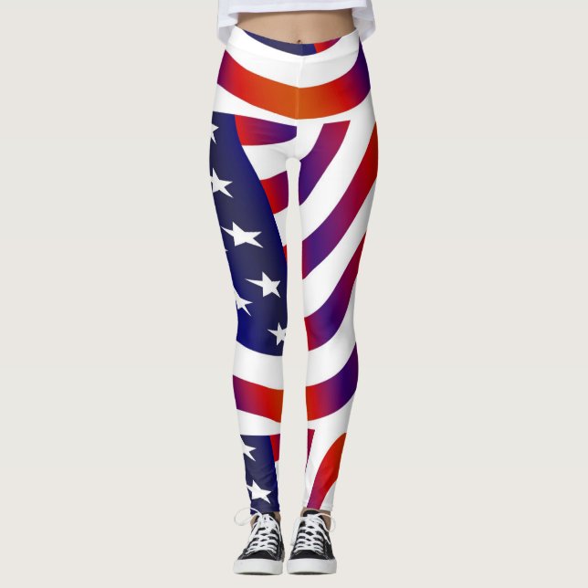 États-Unis Drapeau Leggings féminin (Devant)