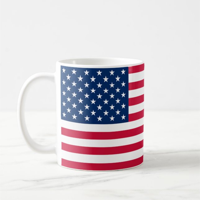 États-Unis Drapeau Mug Patriotique cadeau américai (Gauche)
