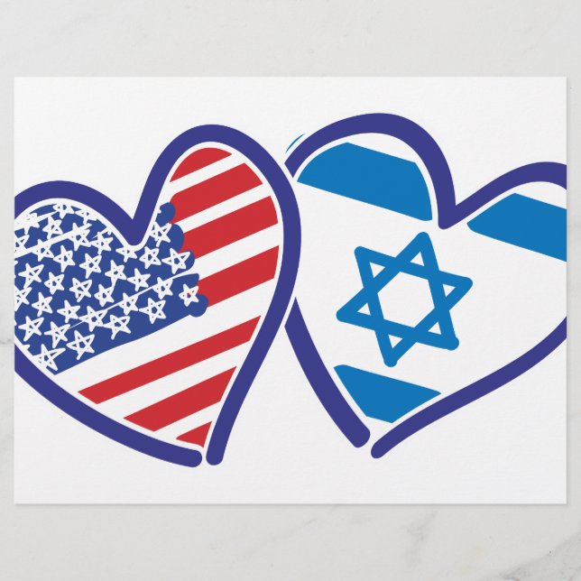 États-Unis Israël Coeur Drapeau (Devant)