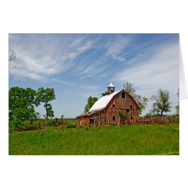 États-Unis, Kansas. Vieille grange rouge (Devant horizontal)