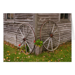 États-Unis, Maine. Roues de chariot
