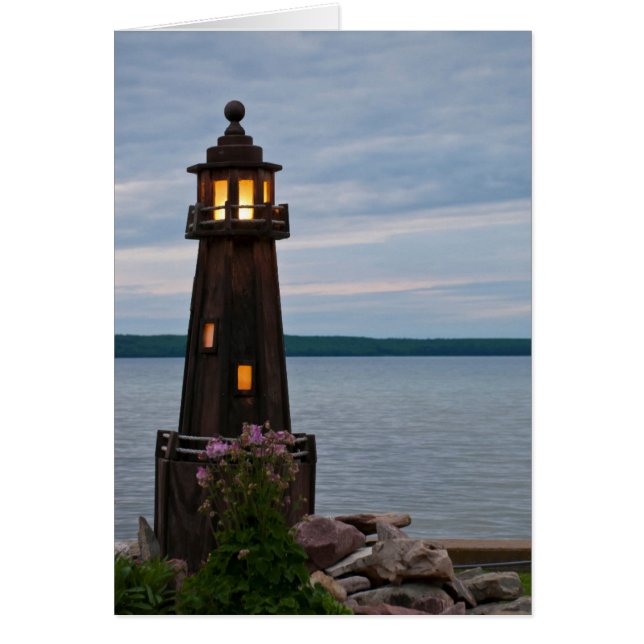 États-Unis, Michigan. Décoration de jardin phare (Devant)