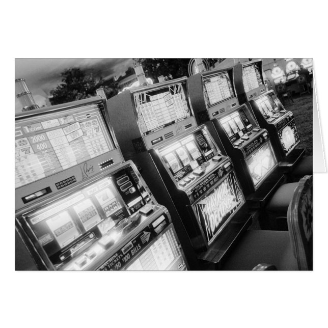 États-Unis, Nevada, Las Vegas : Machines à sous de (Devant horizontal)