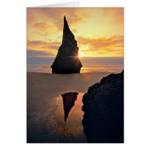 États-Unis, Oregon. Formation rocheuse au coucher