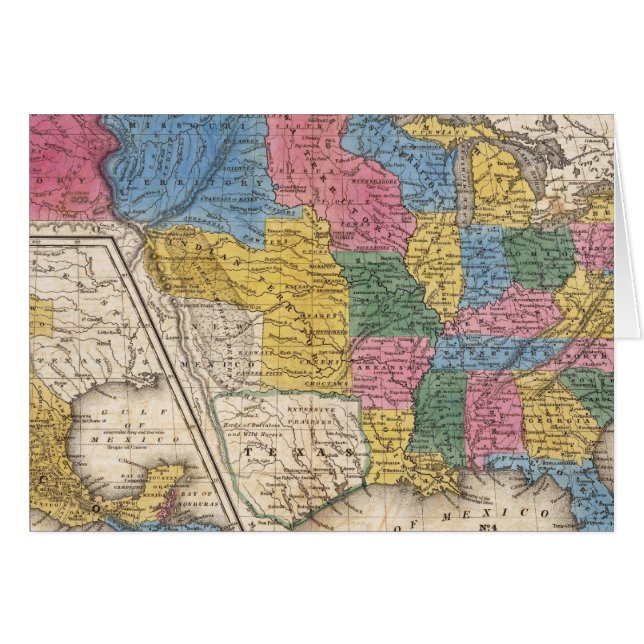 États-Unis Texas Mexique et Guatimala (Devant horizontal)
