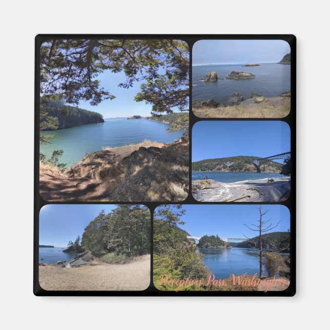 Été à Deception Pass Collage Magnet (Devant)