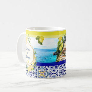 Été à Positano Mug Lemons Vietri Carreaux