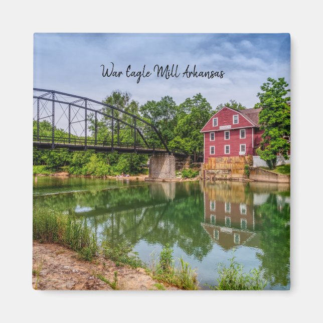 Été À War Eagle Mill Magnet Carré (Devant)