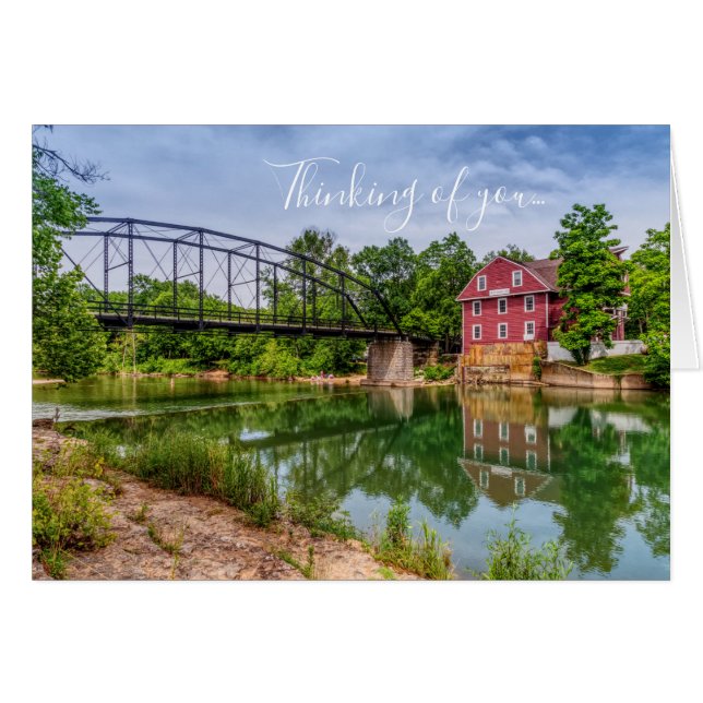 Été À War Eagle Mill Penser à vous Carte (Devant Horizontal)