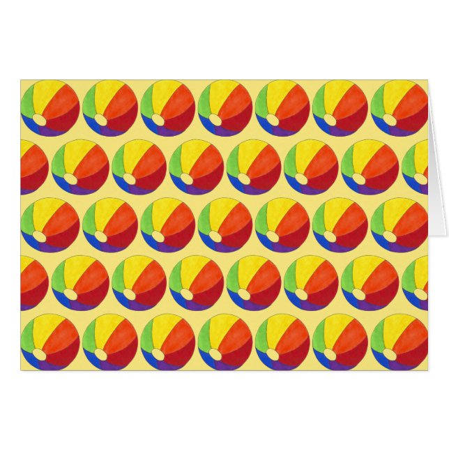 Été Amusement Rainbow Beach Ball Vacances (Devant horizontal)
