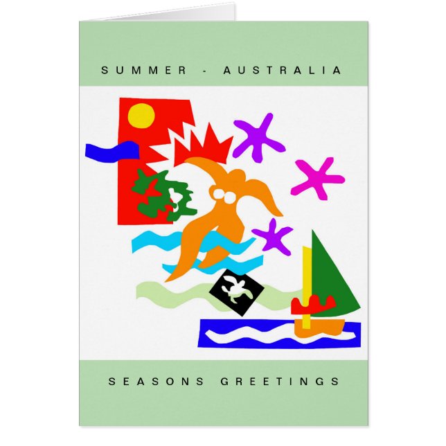 ÉTÉ - Australie - Carte de Noël australienne (Devant)