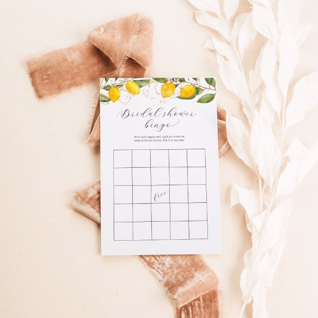 Été Bingo Citron Citrus Fête des mariées Jeu (Créateur téléchargé)