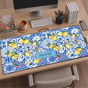 Eté bleu Sicilien Amalfi Méditerranée majolica