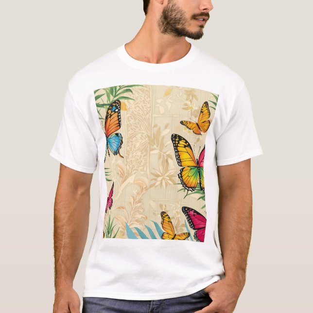 Eté Breeze Papillon T-Shirt Design (Devant)