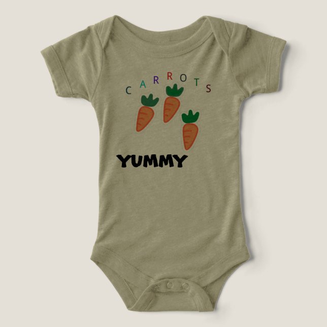 Été Carottes mignonnes Yummy (Design Recto)