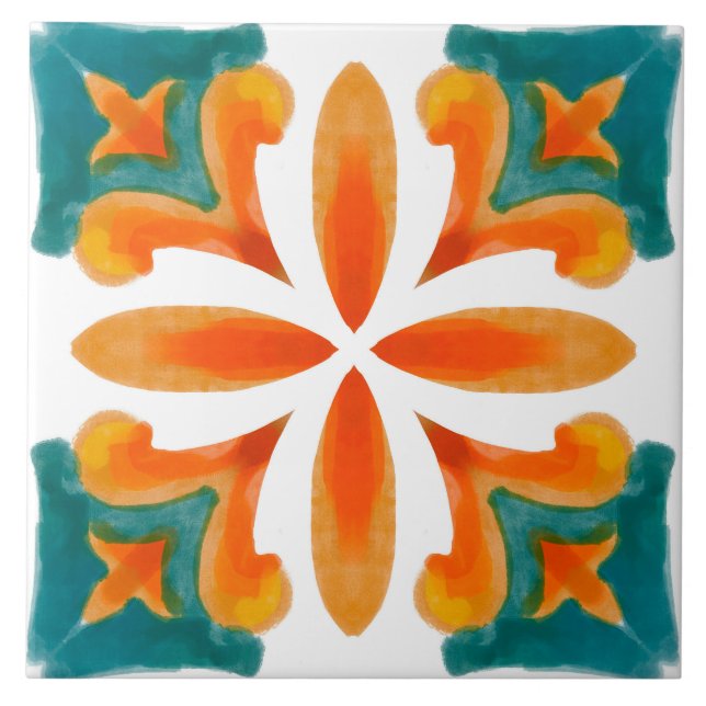 Été, Carreaux siciliens, majolica, céramique (Devant)
