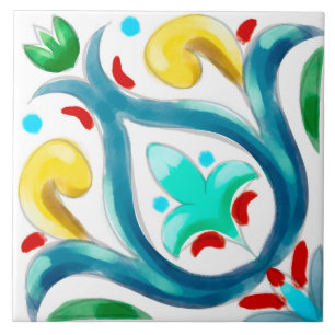 Été, Carreaux siciliens, majolica, céramique