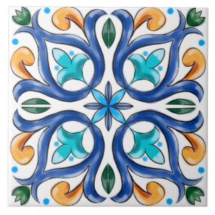 Été, Carreaux siciliens, majolica, céramique