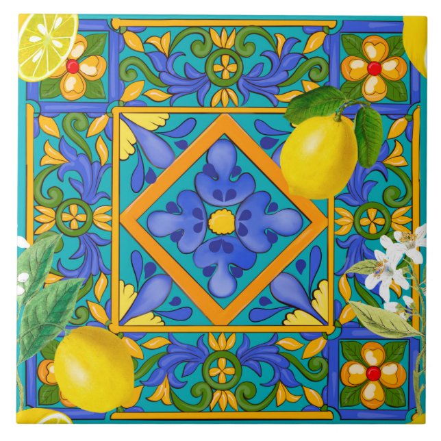 Été, Carreaux siciliens, majolica, Méditerranée (Devant)