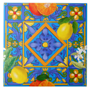 Été, Carreaux siciliens, majolica, Méditerranée