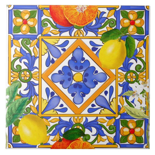 Été, Carreaux siciliens, majolica, Méditerranée (Devant)