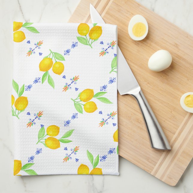 Été Citrons Cuisine Serviette de thé (Quart Plié)