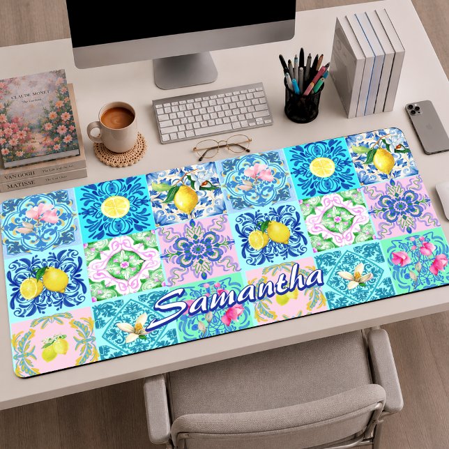 Été coloré sicilien turquoise azulejo Amalfi (Créateur téléchargé)