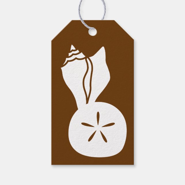 Été Coquillages en chocolat étiquette cadeau (Devant)