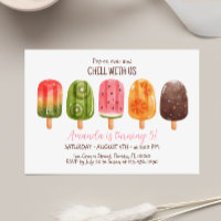 Été Crème glacée Anniversaire Invitation Popsicle 