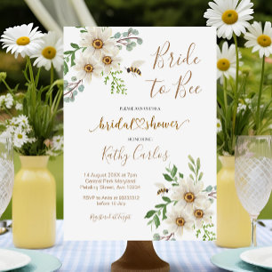 Été Daisy Mariée à Bee Bridal Showboat Invitation