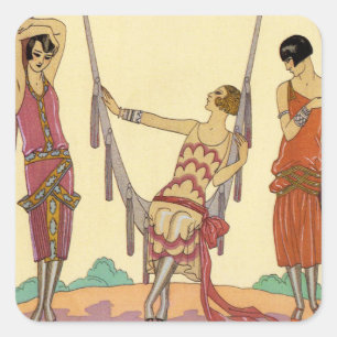 Été dans des autocollants d'art déco de la Fran