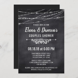 Été Éclairage Chaîne Couples Invitation Douche