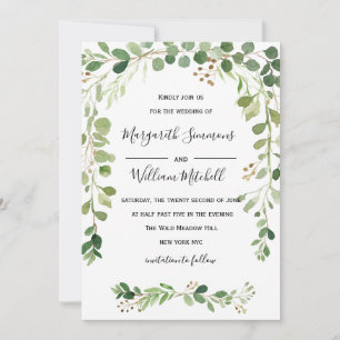 Eté Faire-part de mariage aquarelle