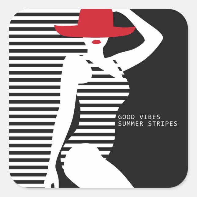 Été Femme autocollant (Devant)