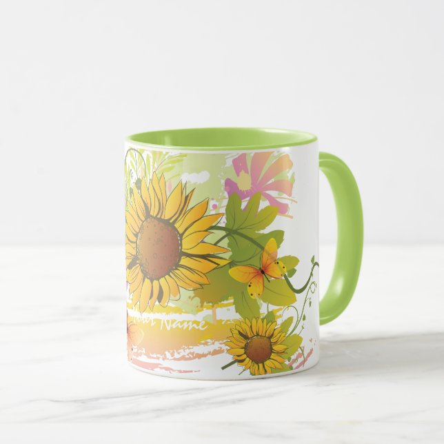 Été Floral 1A Mug (Devant droit)