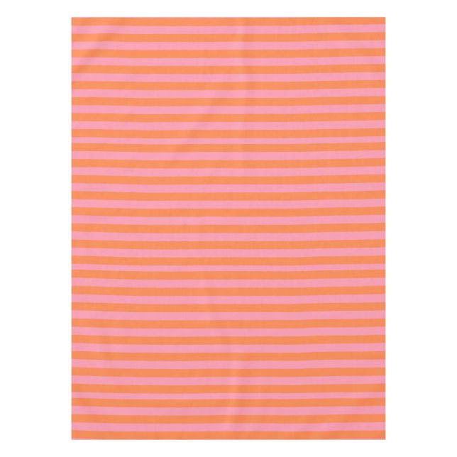 Eté Humeur Orange Lignes rose Nappe (Devant)