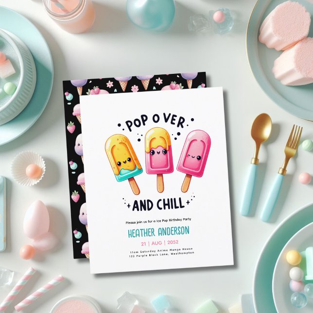 Été Ice Pop Popsicle Crème de glace Anniversaire E (Créateur téléchargé)