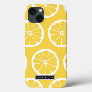 Été Jaune Citron Slices Motif coque ipad