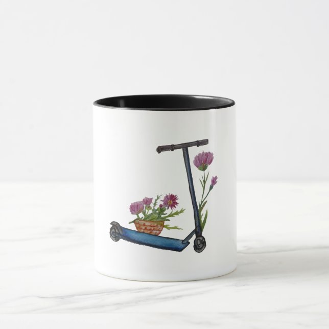 Été, Kick Scooter Art Mug (Centre)