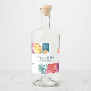 Été lumineux "Merci" Liquor Bottle Étiquette