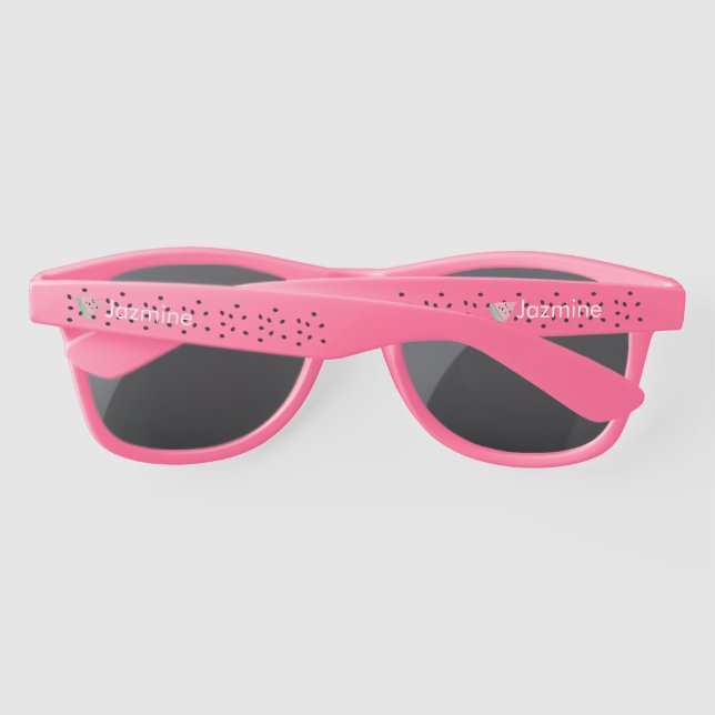 Été Lunettes de soleil Nom Tropical Monogrammé Ros (Dos)