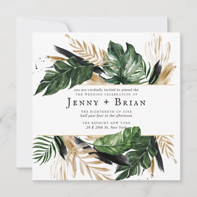 Été Luxuriant et Verdure | Mariage Bohème Botaniqu (Devant)