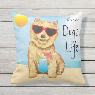 Été Norwich Terrier Coussin extérieur