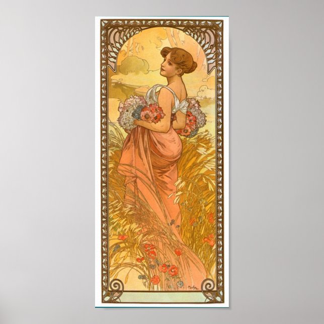 Ete ~ Par Alphonse Mucha Poster (Devant)