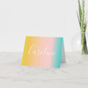 Été Pastel Gradient Nom de script personnalisé