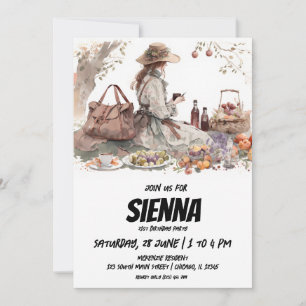 Été Pique-nique style victorien Invitation