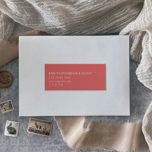 Été rétro Étiquettes de adresse invités roses ch