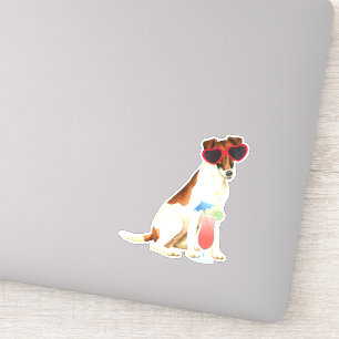 Été Sticker Vinyl Fox Terrier lisse