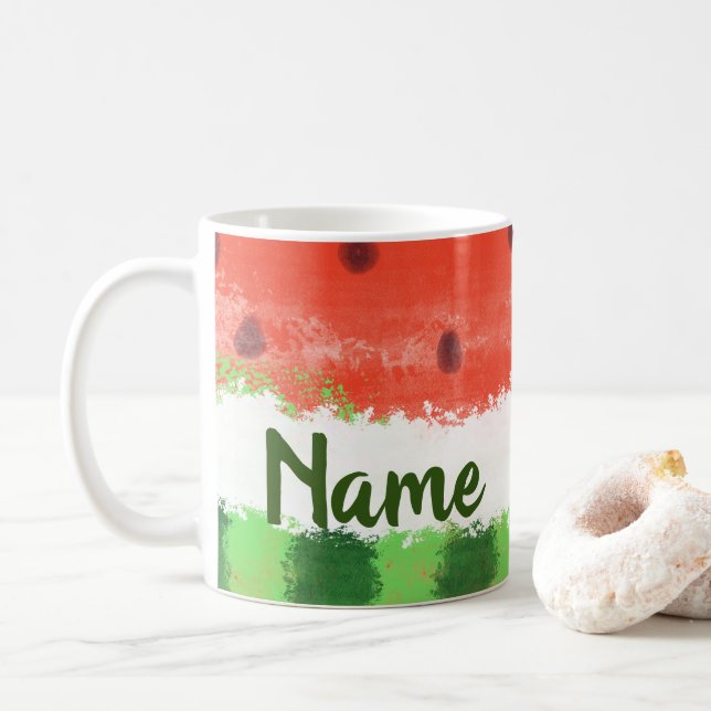 Eté Watermelon Design Café Mug Cup (Avec donut)
