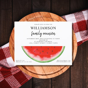 Eté Watermelon Famille Réunion Invitation Carte po